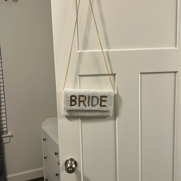 White Beaded 'Bride' Clutch - Picture 3 of 4